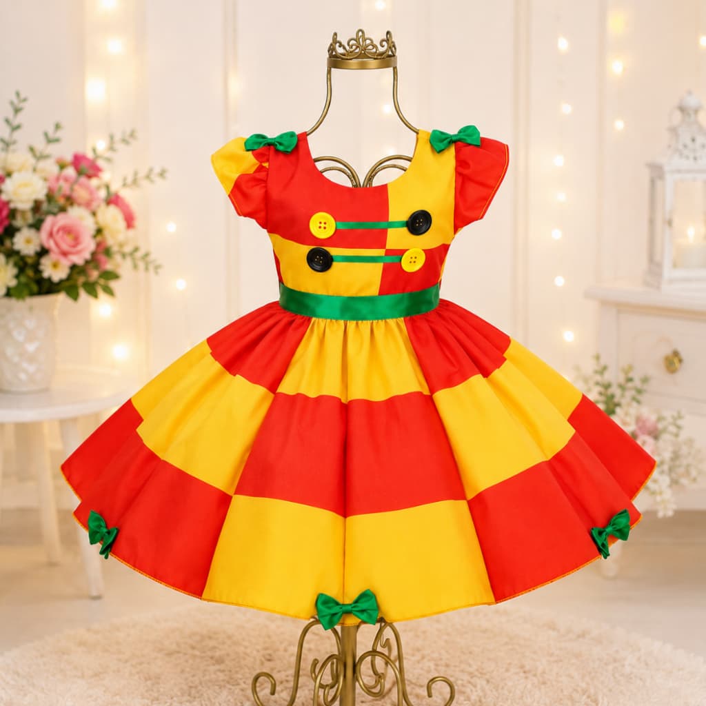 VESTIDO SITIO PICA PAU AMARELO, BONECA DE PANO, EMÍLIA PARA MENINAS festa sitio