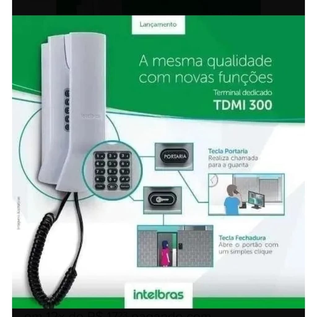 Interfone Terminal Dedicado P/ Condomínios E Apartamentos Intelbras Tdmi 300