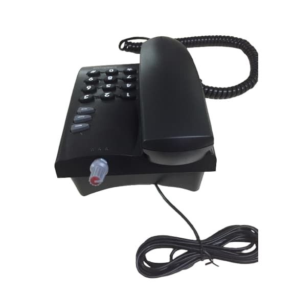 TELEFONE PLENO AMPLIFICADO FIXO COM FIO PARA DEFICIENTES AUDITIVOS PRETO NOVO .
