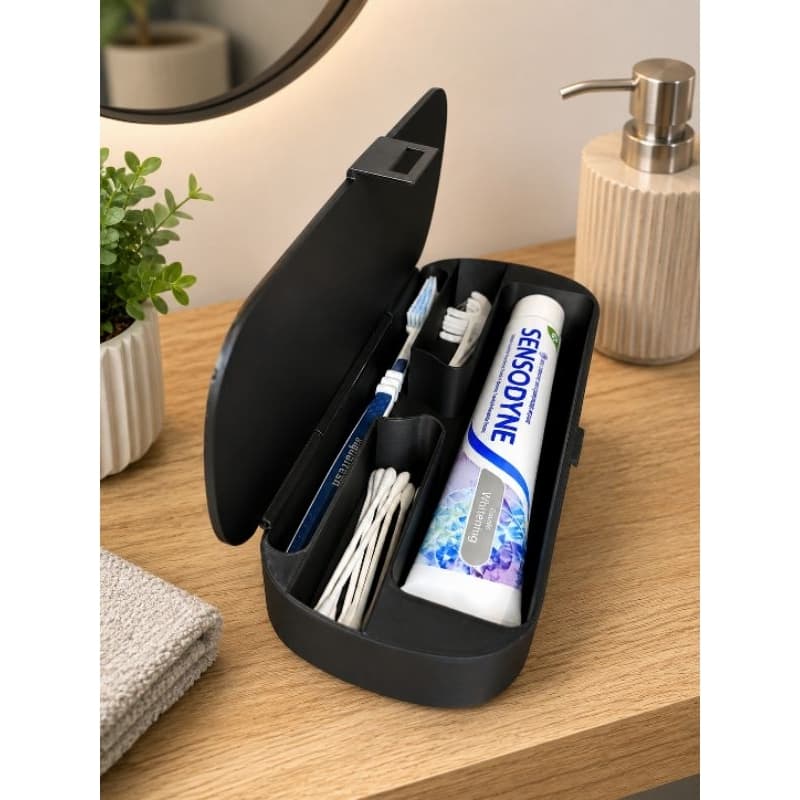 Estojo De Viagem Para Escova De Dentes Organizador Porta Escova Pasta Dental Higiênico Compacto Banheiro Necessaire