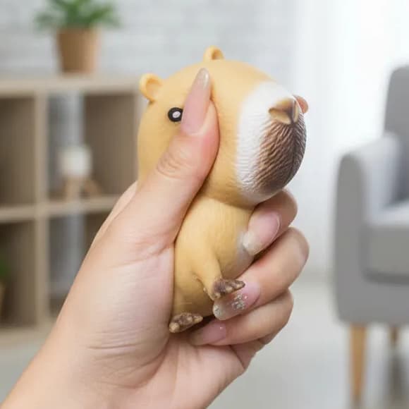 Squishy Brinquedo Capivara Fofo Antiestresse Macio Elástico Puxa e Estica Alívio do Estresse