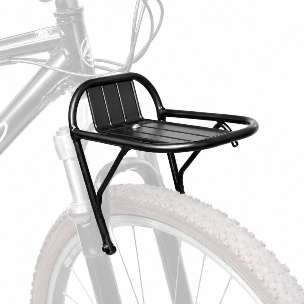 Bagageiro Frontal Bicicleta Resistente Suporte Carga Caixa MTB Bike Aço Reforçado c/ Kit Instalação
