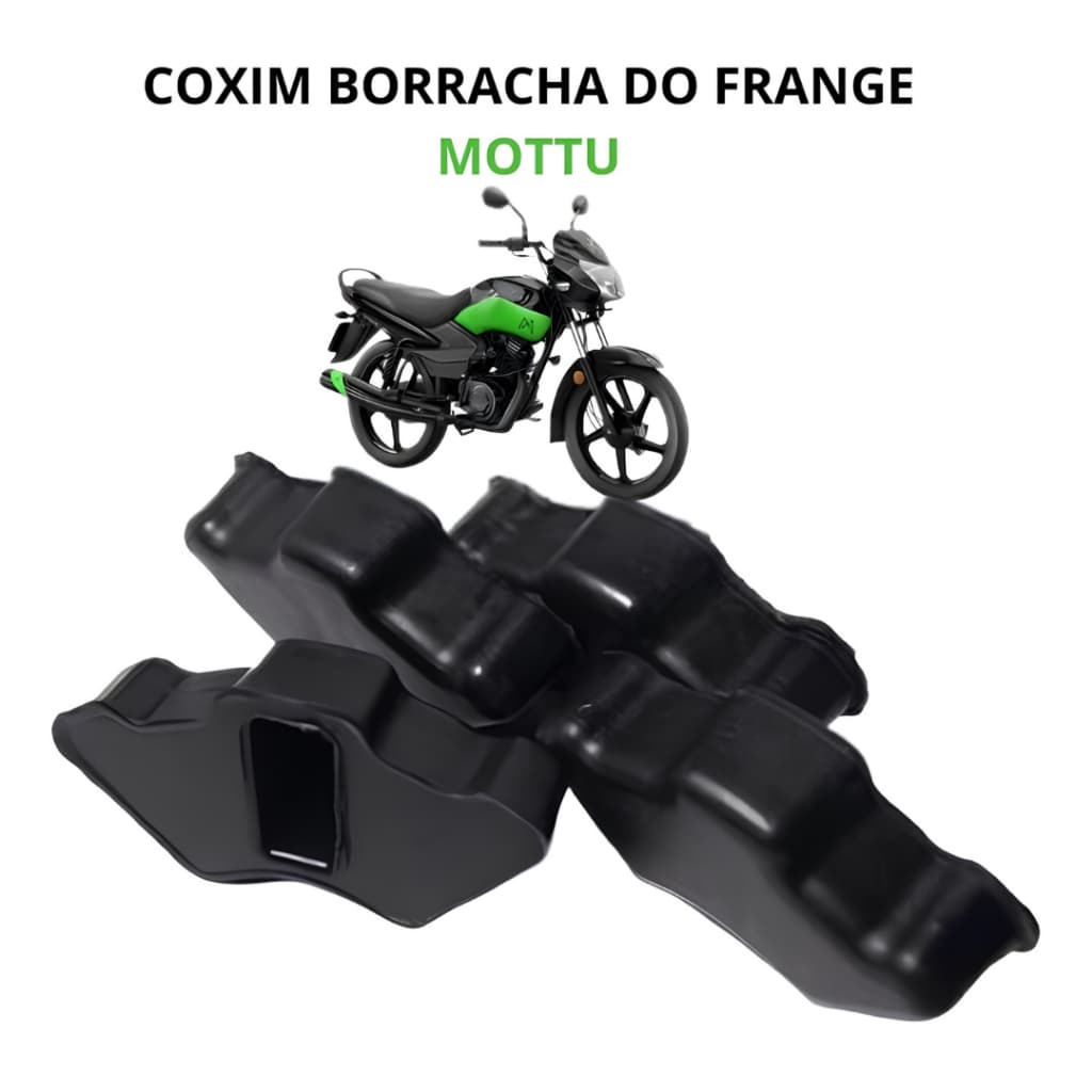 Kit Coxim Coroa Mottu Sports 110i Tvs Borracha 4Pçs Original