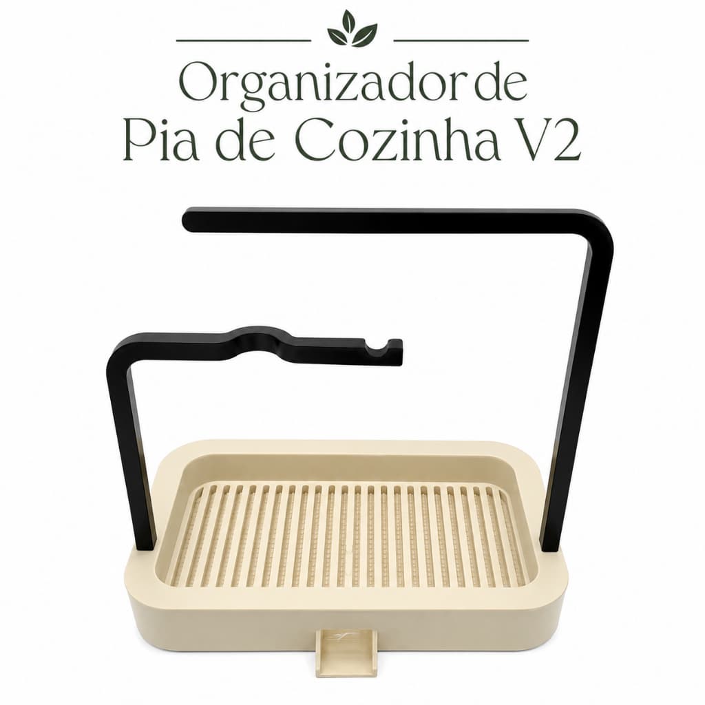 Organizador Pia de Cozinha Suporte Secador Porta Esponja Pano Detergente Desmontável para Limpeza da Bandeja Drenagem