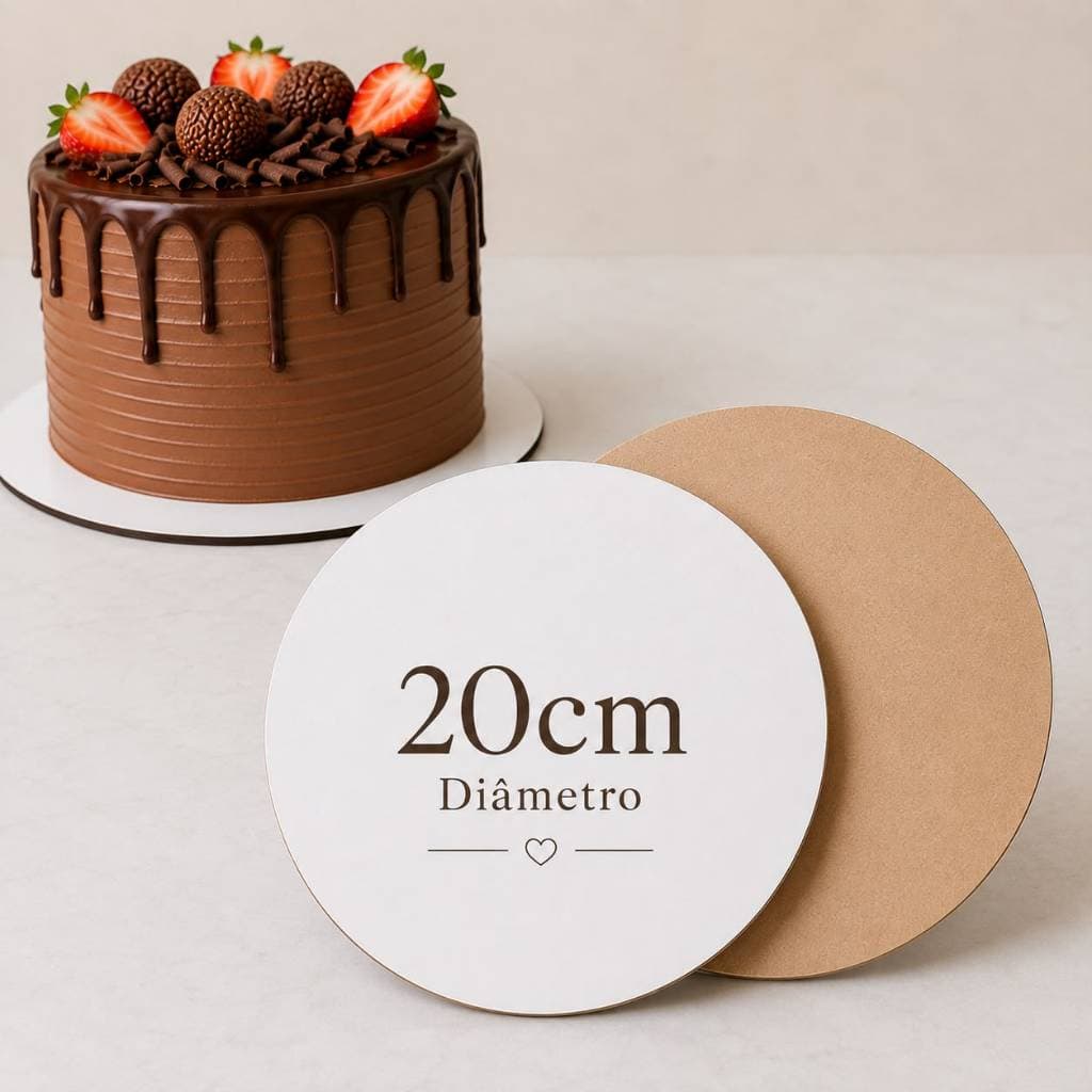 Kits Cake Board 20cm Mdf 3mm 50 /100 unidades Tabuleiros Confeitaria  base para bolo frios cakeboard