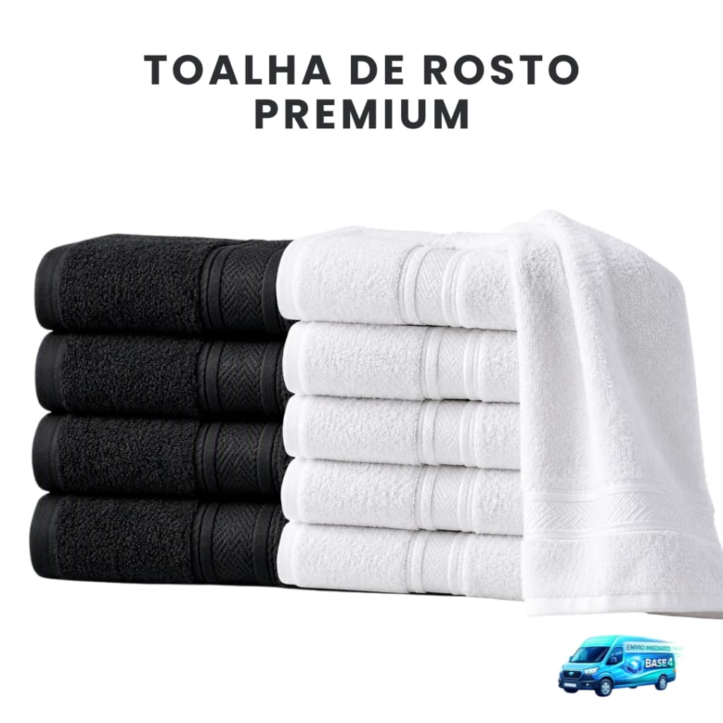 Toalha de Rosto Profissional Premium para Salão, Barbearia e Estética Algodão Super Macio e Alta Absorção