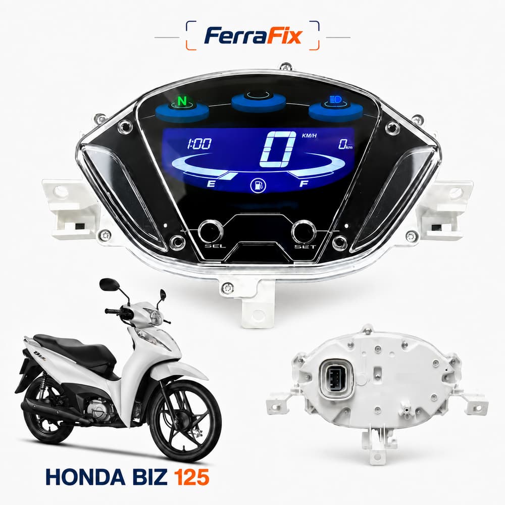 Painel Digital LCD para Honda Biz 125 EX 2018 a 2024 Velocímetro Completo PNP Plug & Play