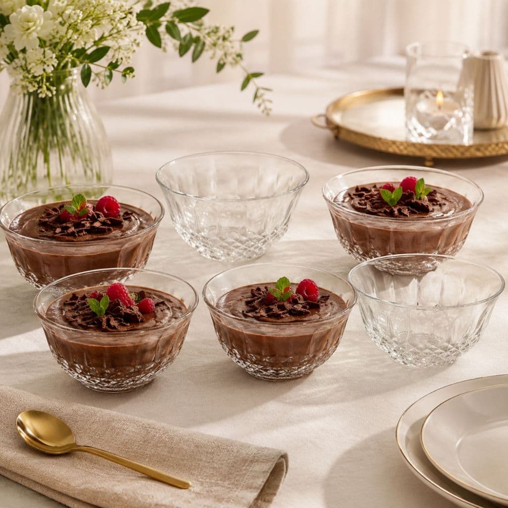 Bowl de Vidro 260ml Pote para Sobremesa Saladas Cozinha Tigela de Vidro