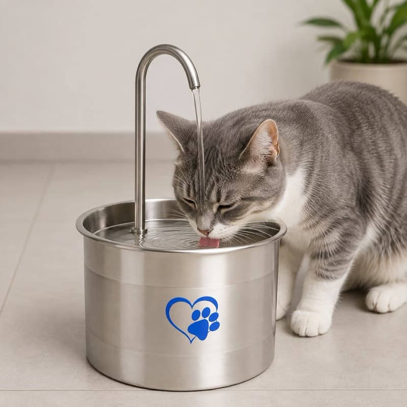 Bebedor de Gatos Fonte Elétrico Alumínio Bivolt 2 Litros Pet Água