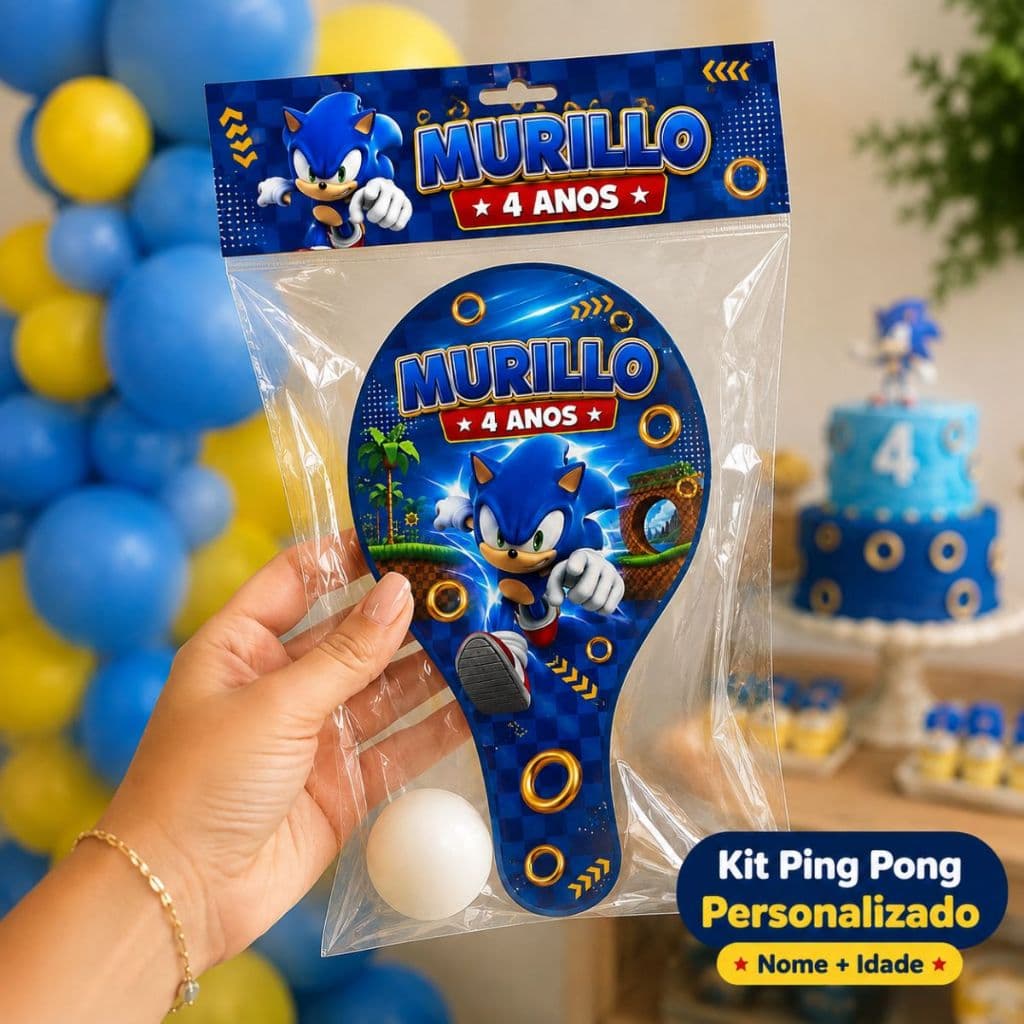 Lembrancinha  Raquete de Ping Pong Personalizado| Aniversario Infantil | Todos Os Temas
