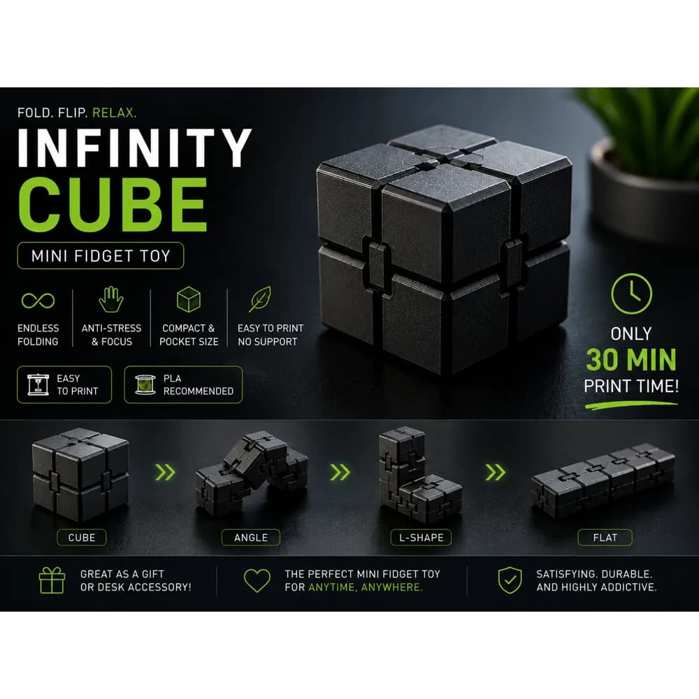 Cubo Infinito Fidget Toy – Anti Estresse e Brinquedo Sensorial