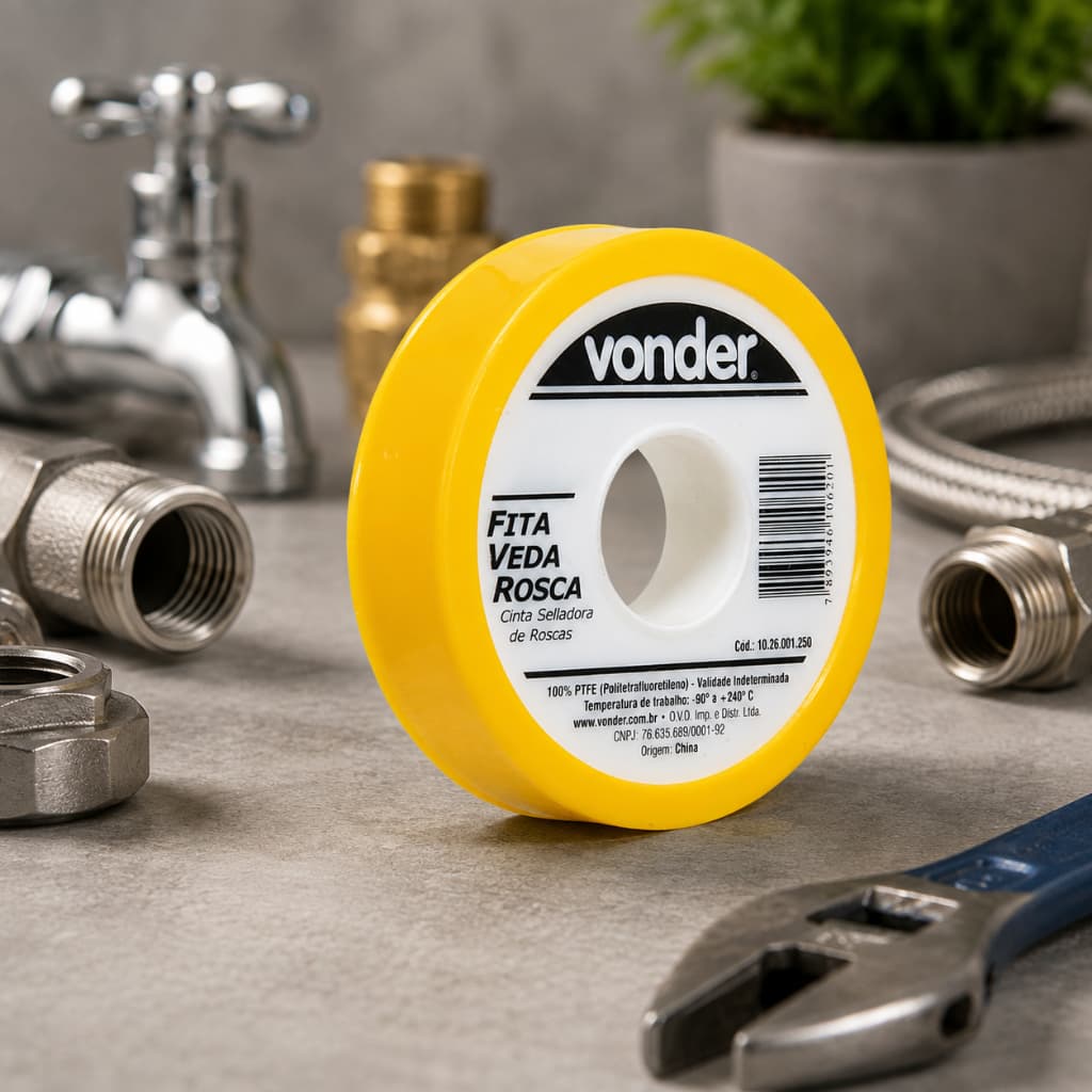 Fita Veda Rosca 50 Metros x 18mm - VONDER