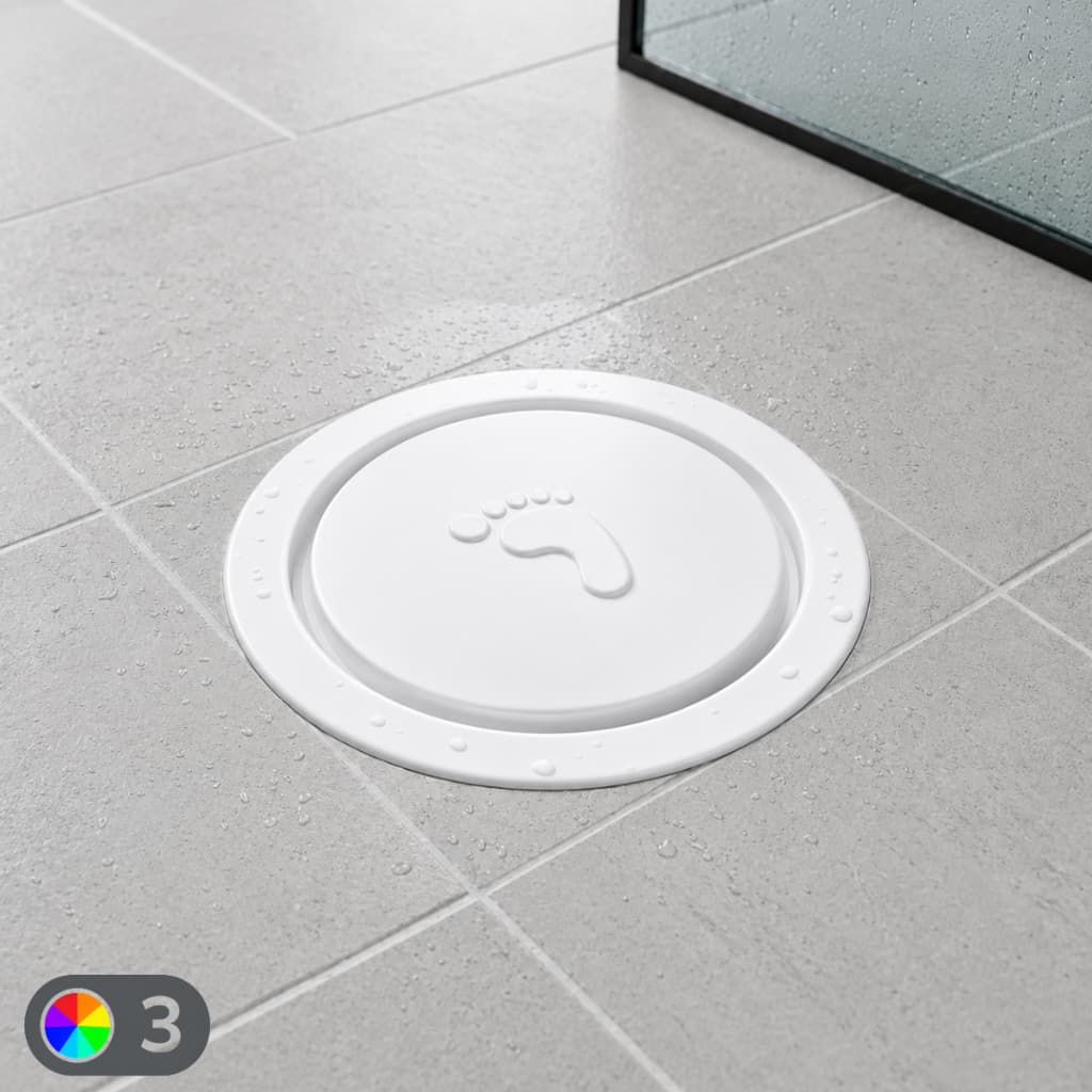 Ralo Click Inteligente em Plastico ABS 10x10 Branco Piso Banheiro Quadrado