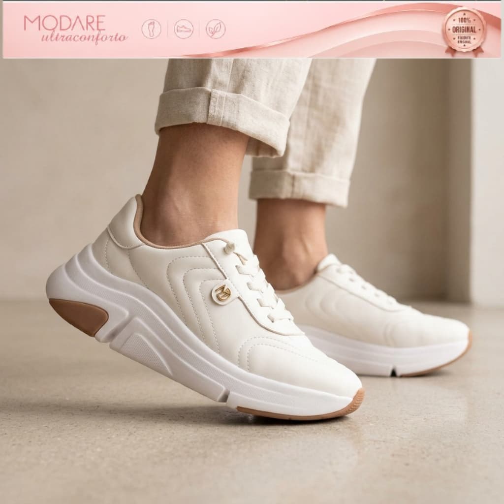 Tênis Modare Feminino Chunky Plataforma Ultraconforto Casual Ortopédico Macio Leve Dia 7401104 Original