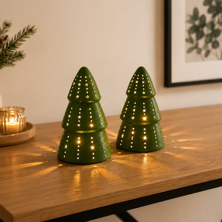 Mini Árvore de Natal Led 12cm Decorativa
