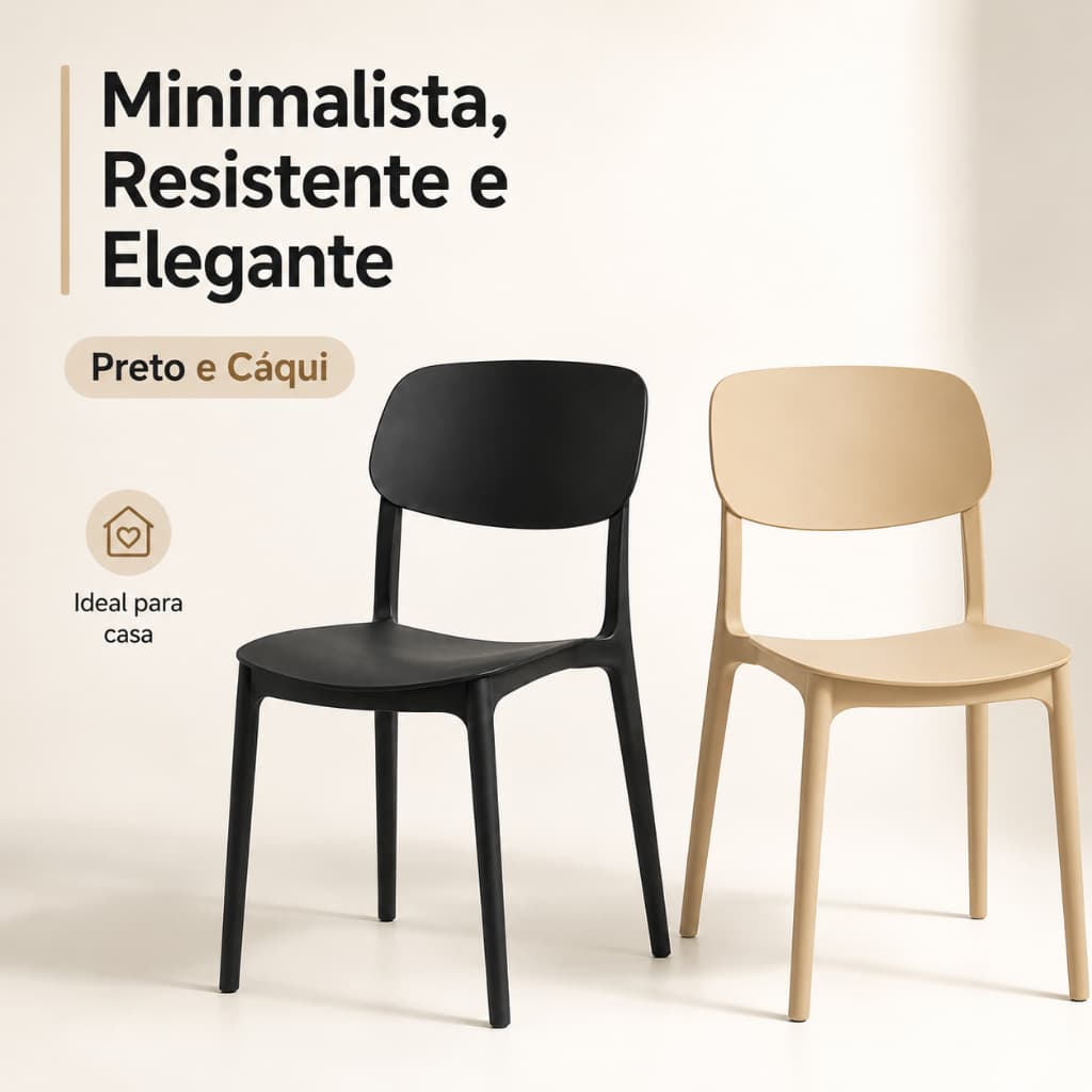 4 Plastic Bistro Chairs, Stackable, for Kitchen, Balcony, Party, Event, Restaurant