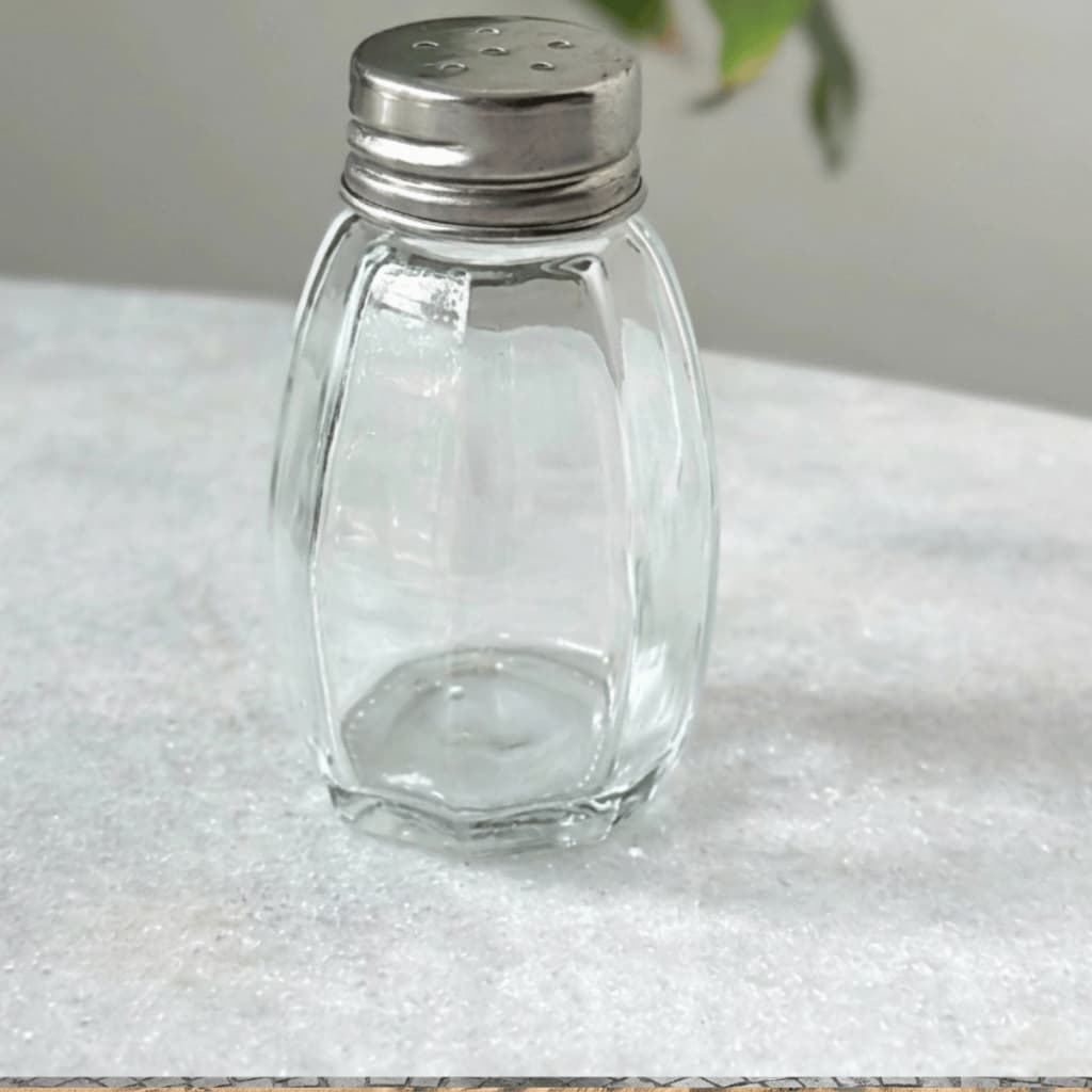 Saleiro Retrô Olly em Vidro e Aço Inox 7cm