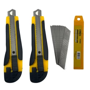 Kit 2 Estilete + 10 Lâminas de Estilete - Estilete Emborrachado 18mm