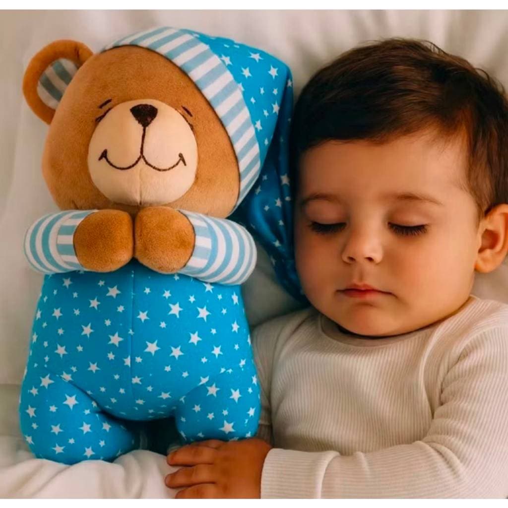 Ursinho Pelúcia Reza/Ora Pai Nosso, Toca Música Som com Luzes Fofo Hipoalergênico Infantil