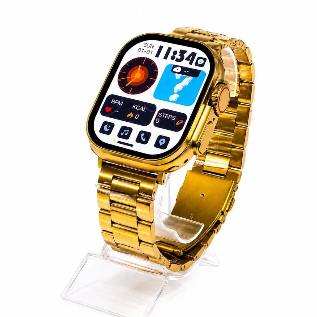 Smartwatch Peje ZW ULTRA Gold Relógio Inteligente Dourado Masculino BLUETOOTH CHAMADA NOTIFICAÇÕES ESPORTIVO