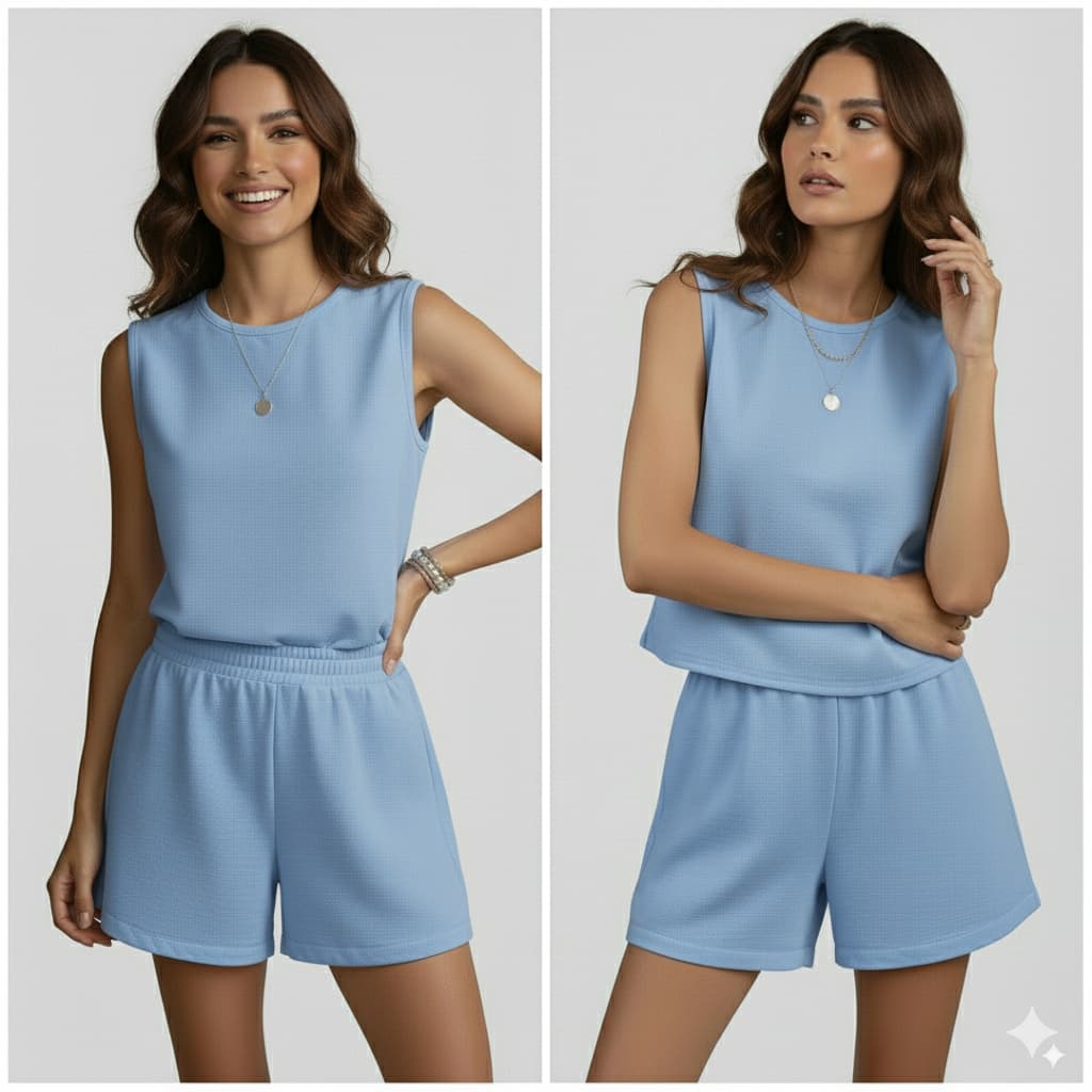 Conjunto Feminino Short e Regata Elegante Premium