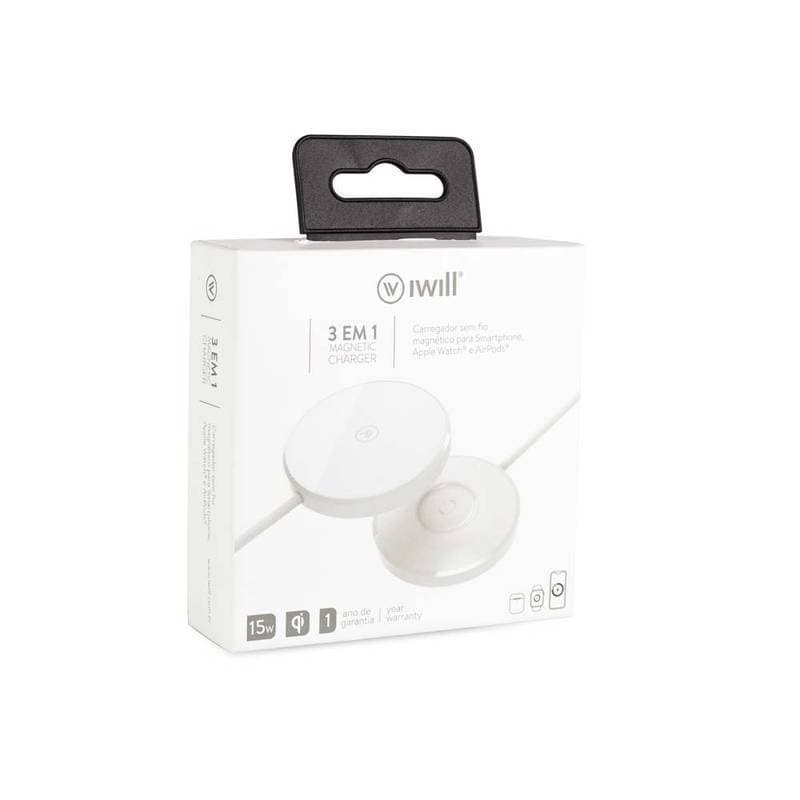 Carregador Wireless 3 em 1 Magnético