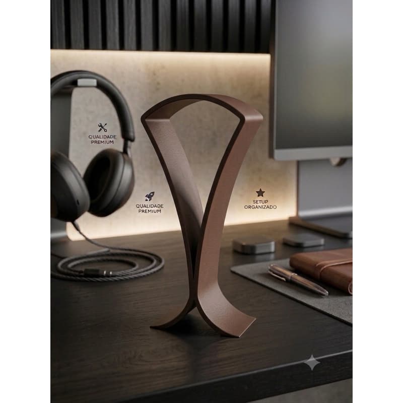 Suporte Headset Fone De Ouvido Mesa Gamer Apoio Universal Moderno Organizador De Setup