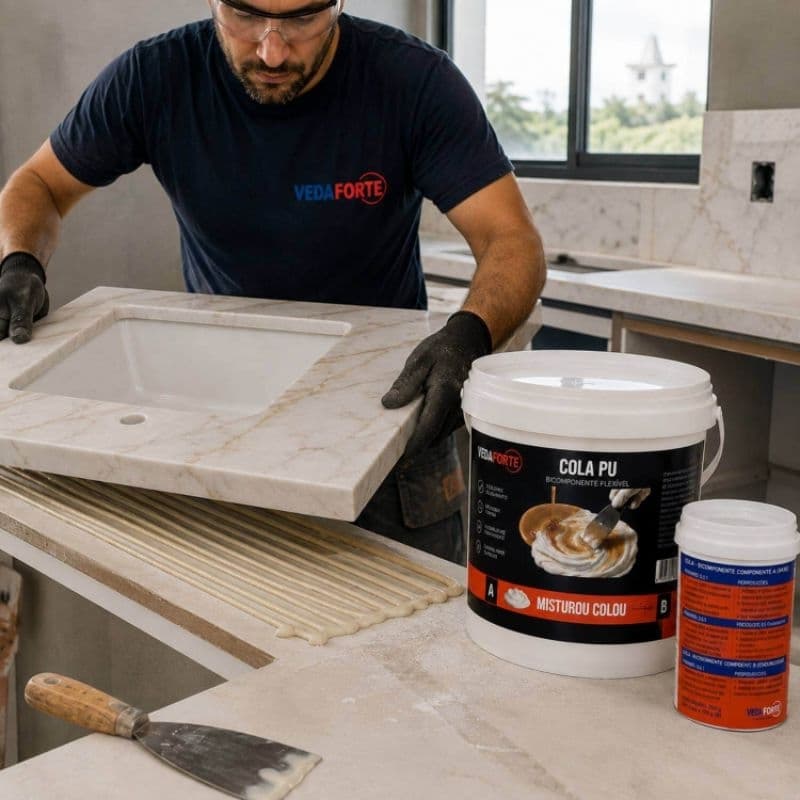 Cola PU Reticulador Adesivo Bicomponente Para Colagem Profissional