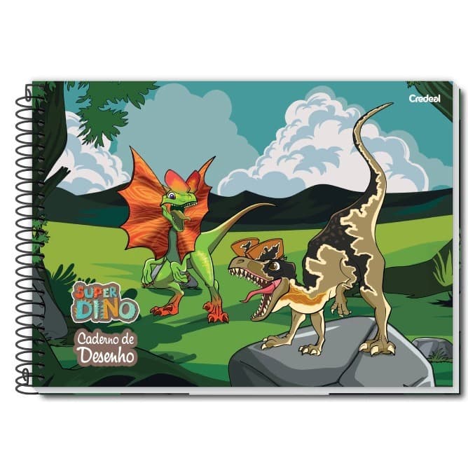 Caderno de Desenho Super Dino 80 Folhas - Credeal