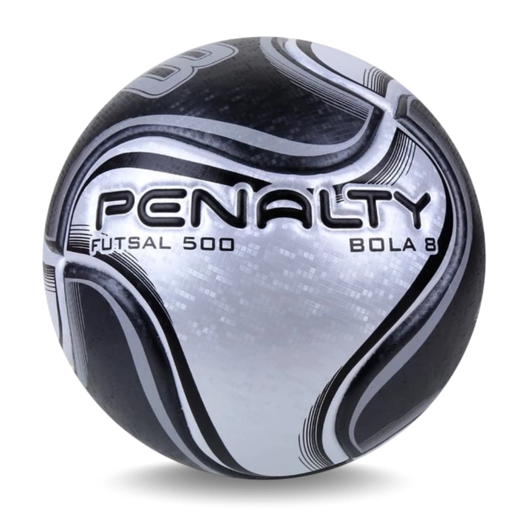 Bola Futsal Penalty 8 x Futsal 500 Termotec Preta Futebol de Salão