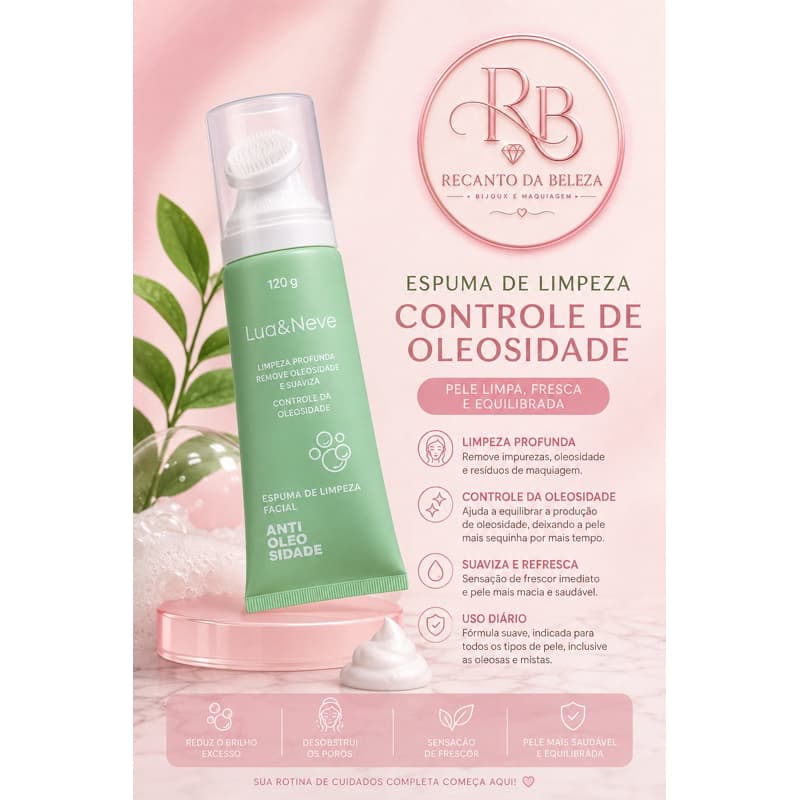 Espuma de Limpeza Facial – Controle de Oleosidade ✨