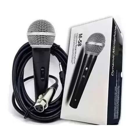 kit 10 un Microfone Com Fio Dinâmico Profissional Metal