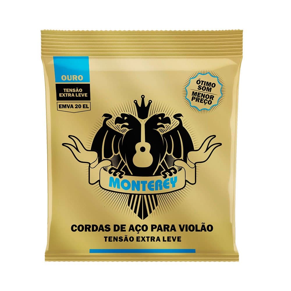 Corda Monterey Ouro P/ Violão Aço EMVA20 EL Leve - EC0355