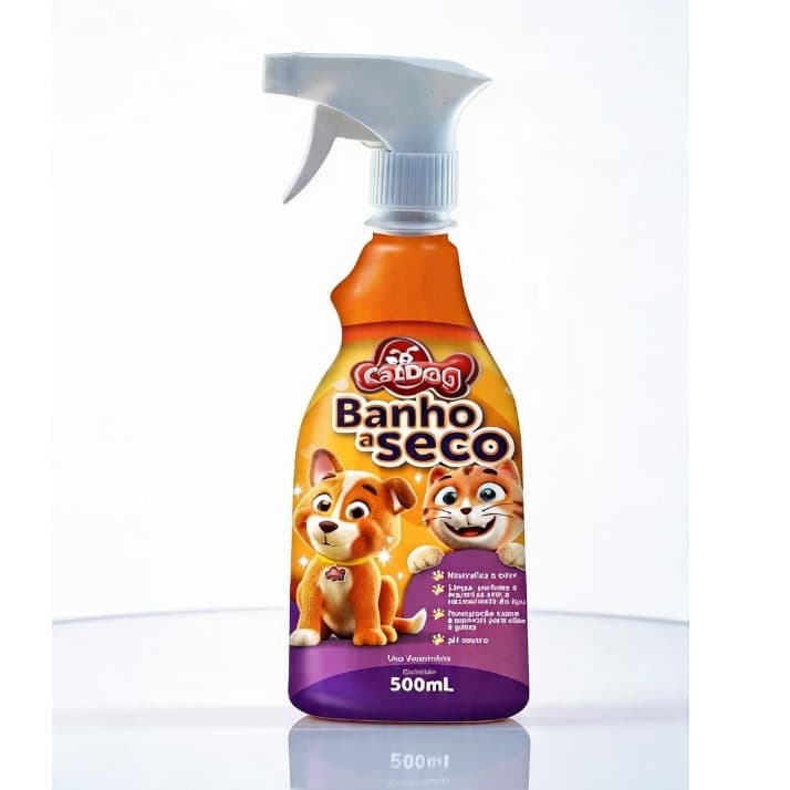 Banho a Seco Pet 500ml Para Cães e Gatos