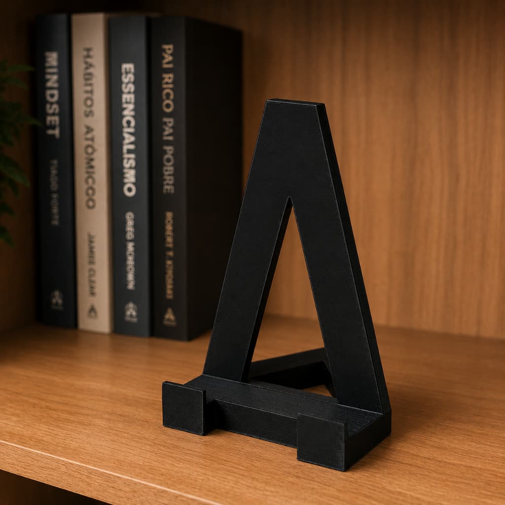 Expositor de Livros Decorativo | Suporte Porta Livro de Mesa até 35mm