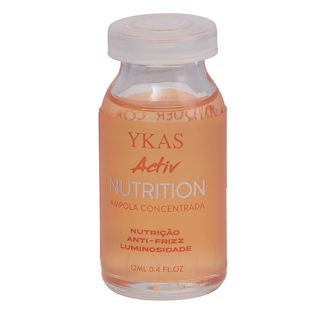 Ykas Activ Ampola Nutrition 12 ml - Nutrição e Anti Frizz para Fios Saudáveis, Macios, Hidratados