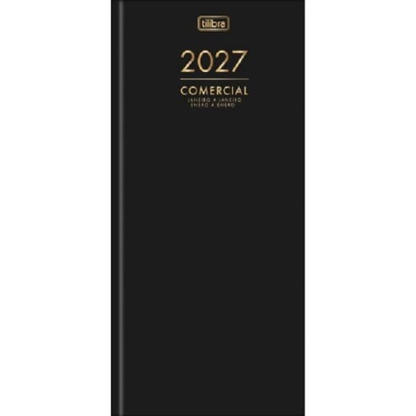 Agenda Executiva Costurada Diária 12,3x27,5cm Comercial - Tilibra