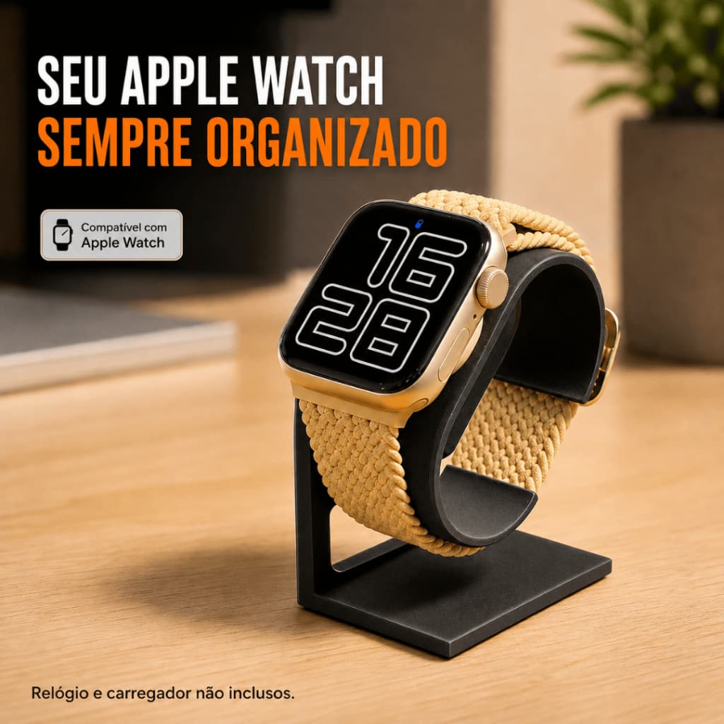 Suporte Compatível com Apple Watch Dock de Mesa Base Organizadora para Carregador