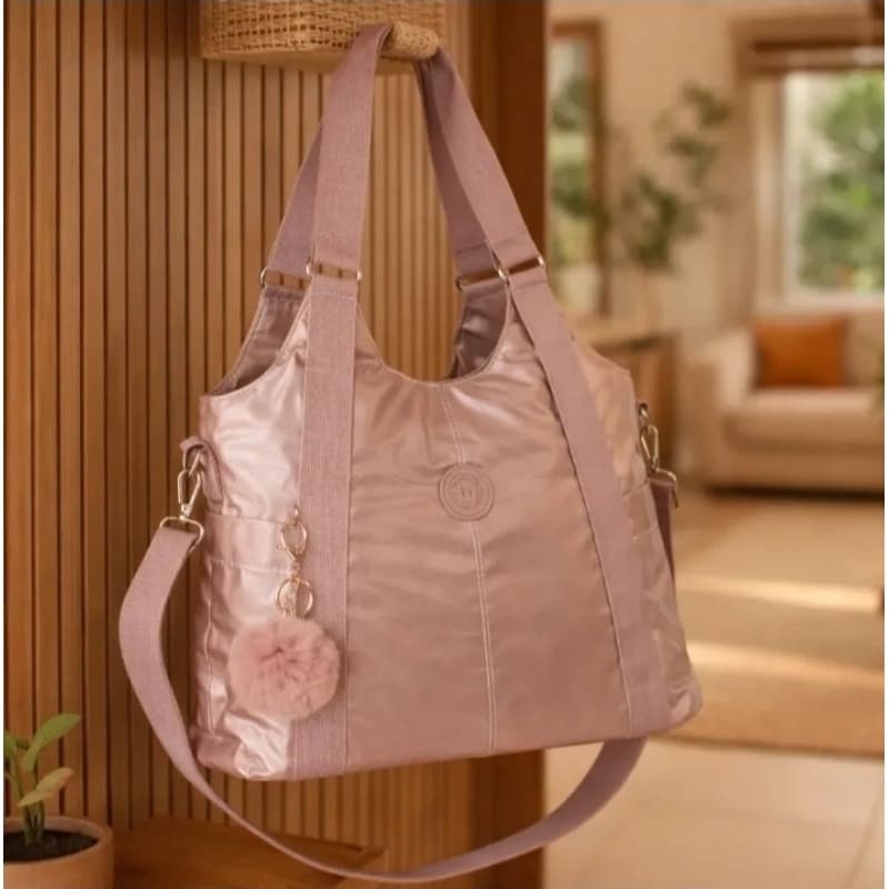 Bolsa Feminina Nylon Tactel Academia Trabalho Escolar Faculdade.