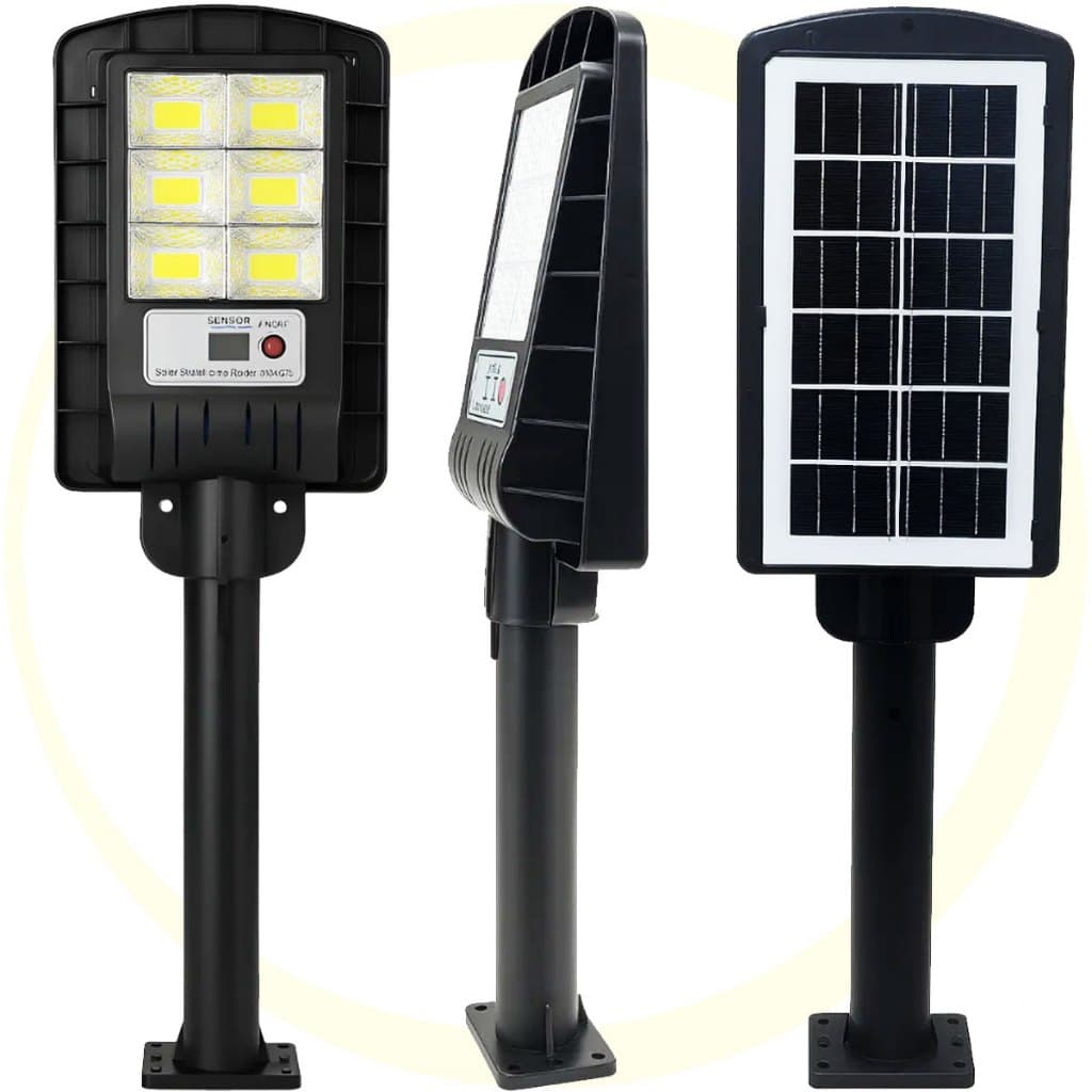 Luminária Solar Com Sensor Presença Refletor Luz Forte 300w Holofote 6000k À Prova D'água