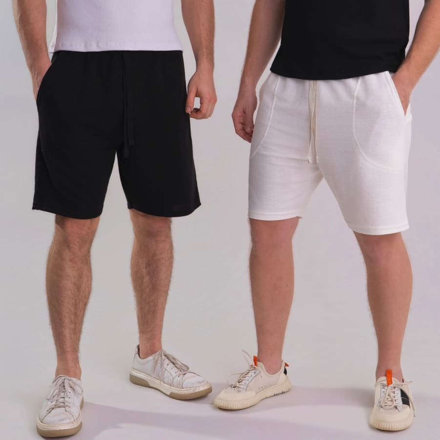 Kit 2 Bermuda Moletom Masculina Academia Casual ALGODÃO Bermuda Moletom Bermuda Academia Masculina Bermuda Masculina