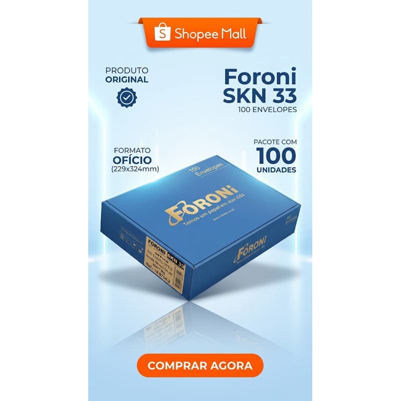 Caixa Evelope A4 pardo C/100 unidades