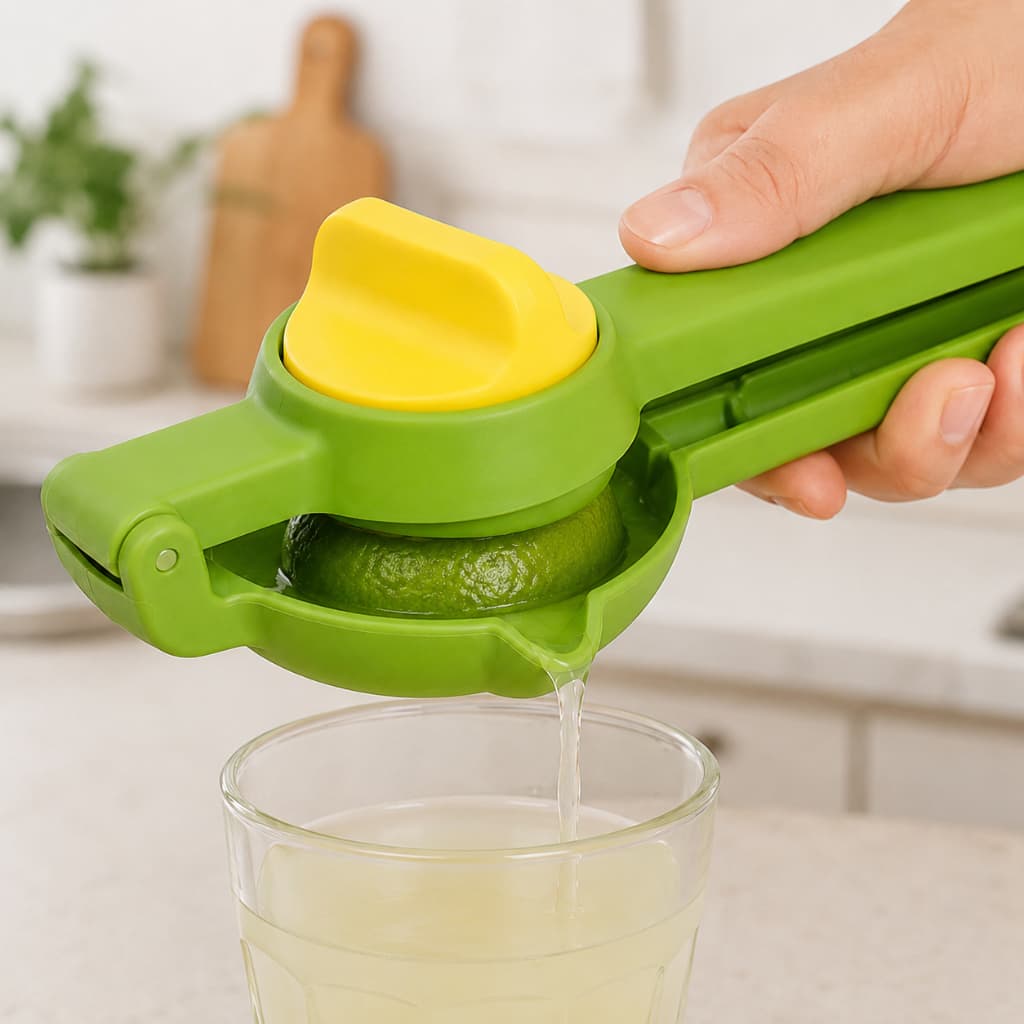 Espremedor De Frutas Manual Limão Laranja Com Bico Prático
