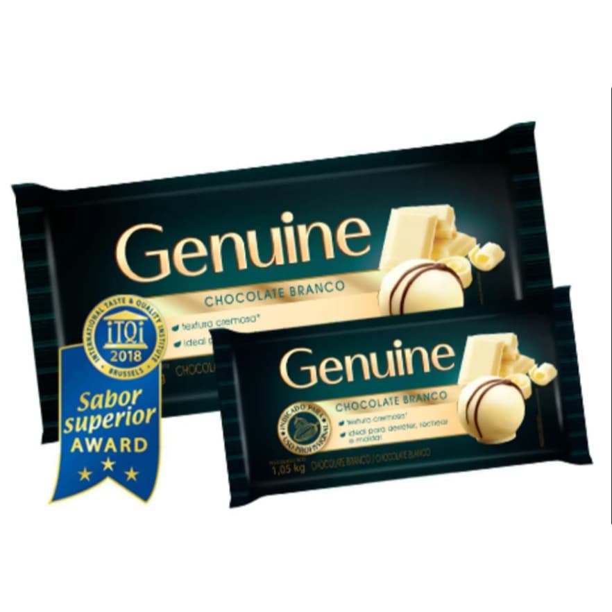 Chocolate branco em barra 1kg - genuine