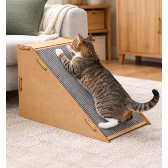 Arranhador Gato Rampa Anti Estresse Brinquedo Toca Casinha