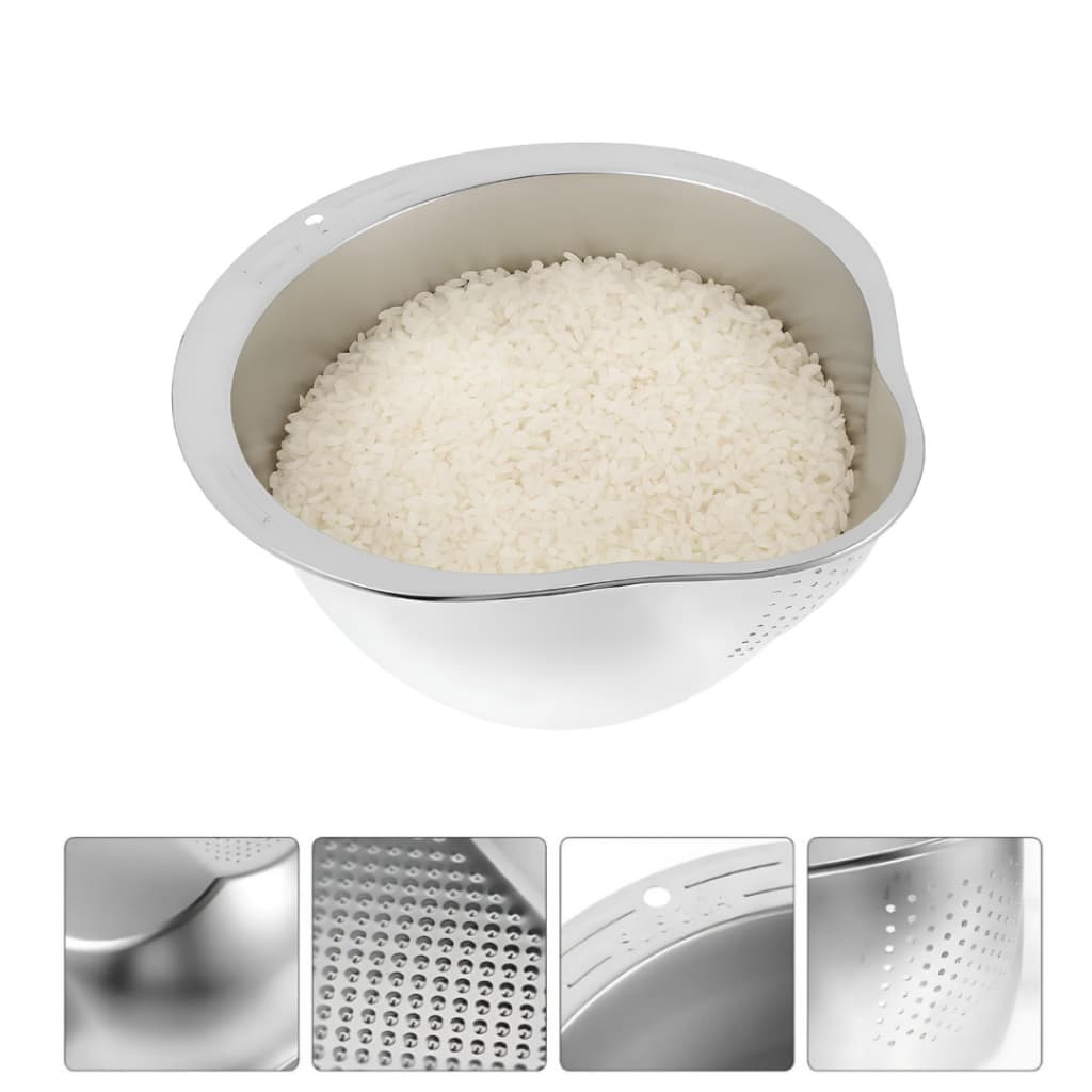 Escorredor Multiuso Premium Para Arroz Legumes Verduras 27cm 1/2 Unidades