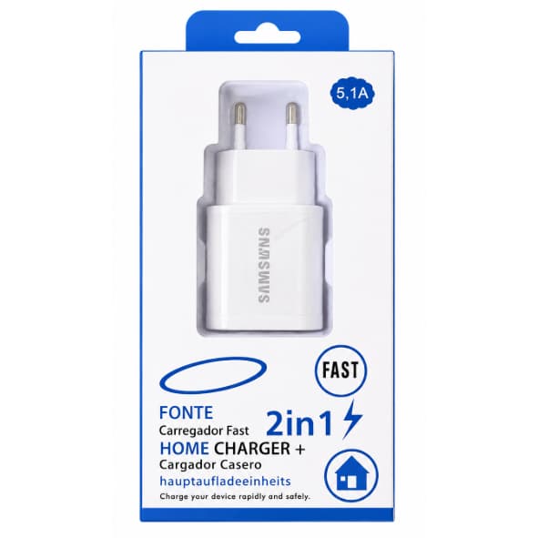 Carregador para Samsung Tipo-C| Ideal para Galaxy e Android | Bivolt + Proteção