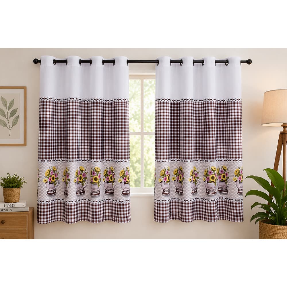 CORTINA PARA JANELA COZINHA 2.80 x 1.50 TECIDO OXFORD ESTAMPADA  A PRONTA ENTREGA ALTA QUALIDADE