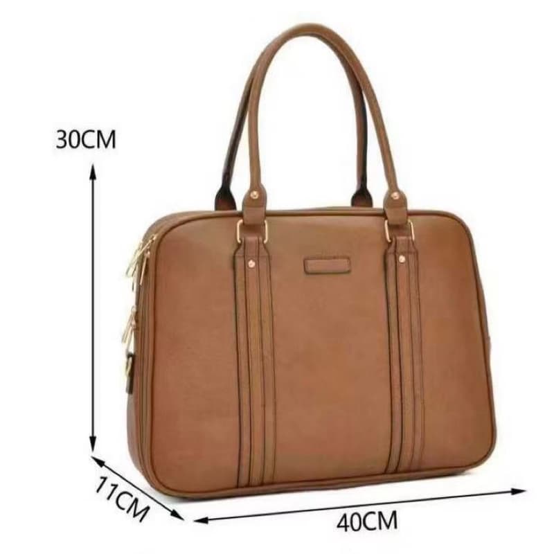 Maleta Executiva Bolsa Notebook Couro Sintético 15.6 Polegadas, Alça de Mão, Grande Capacidade Trabalho Negócios