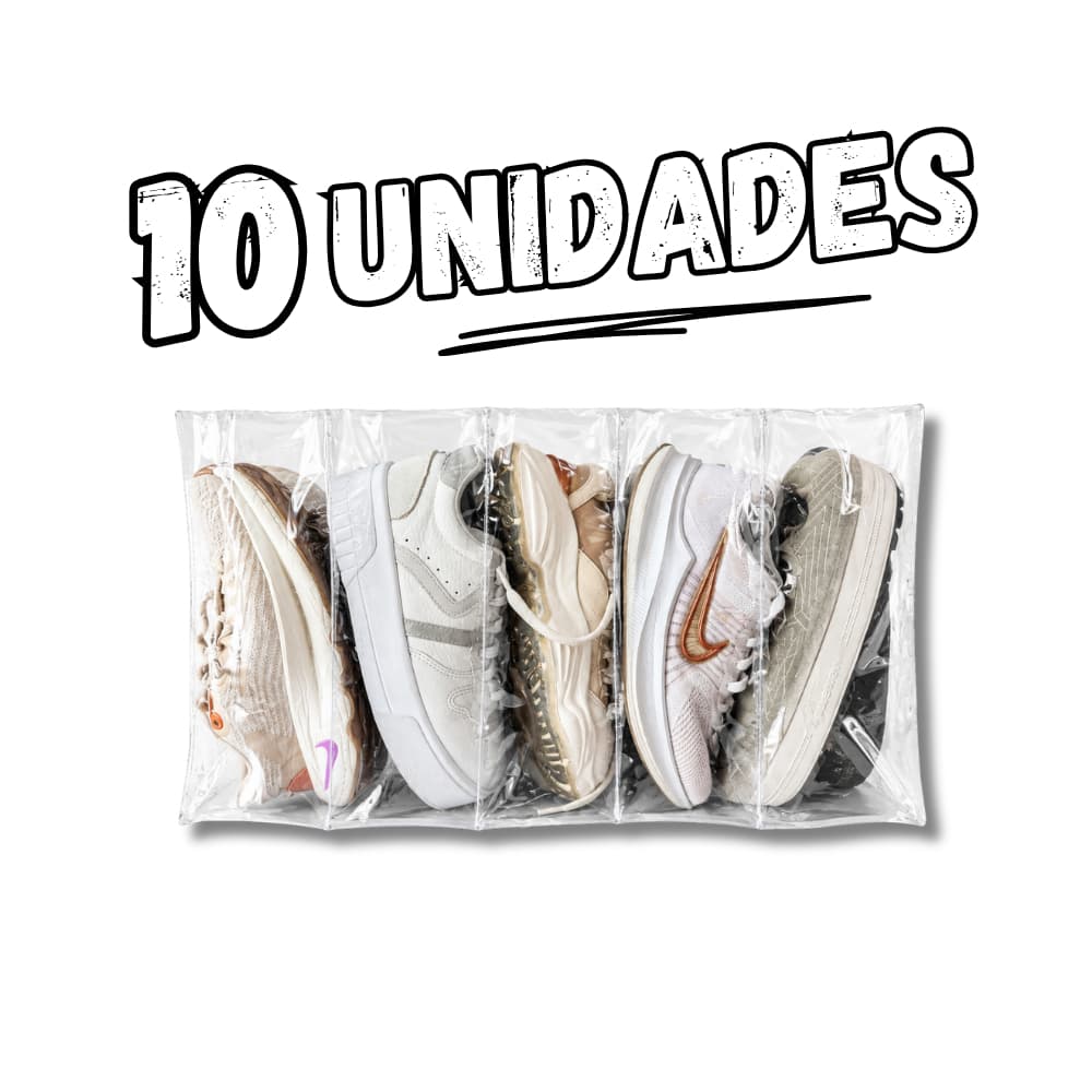 Kit 10 Colmeias Organizadoras de Sapatos Transparentes 5 Nichos 40x25x30